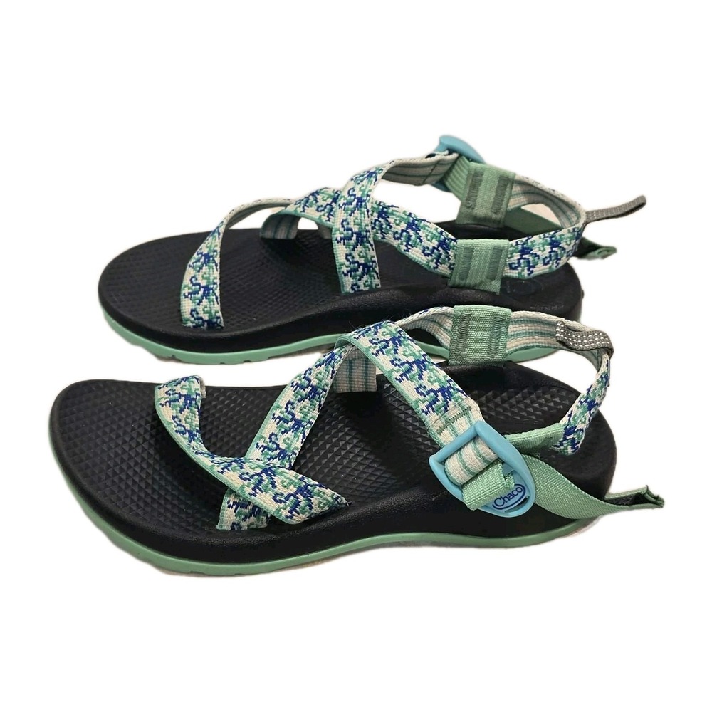 Chaco Z/Cloud X2 Sandals Women's 4 Mint Blue Hiking‎ Outdoor GUC